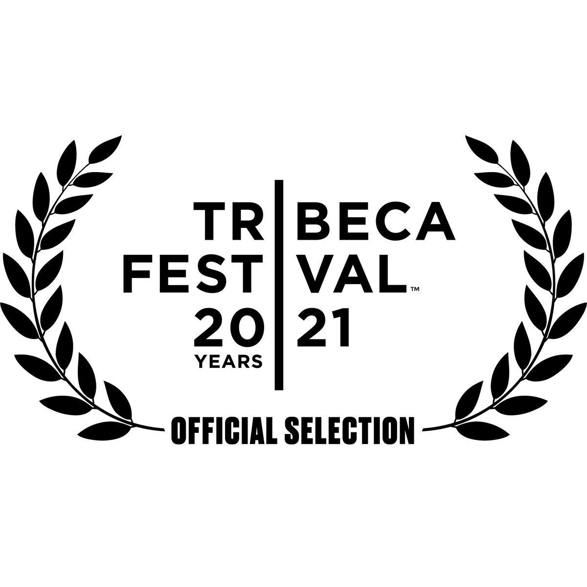 Tribeca Film Festival 2021 official selection logo with laurel wreaths.